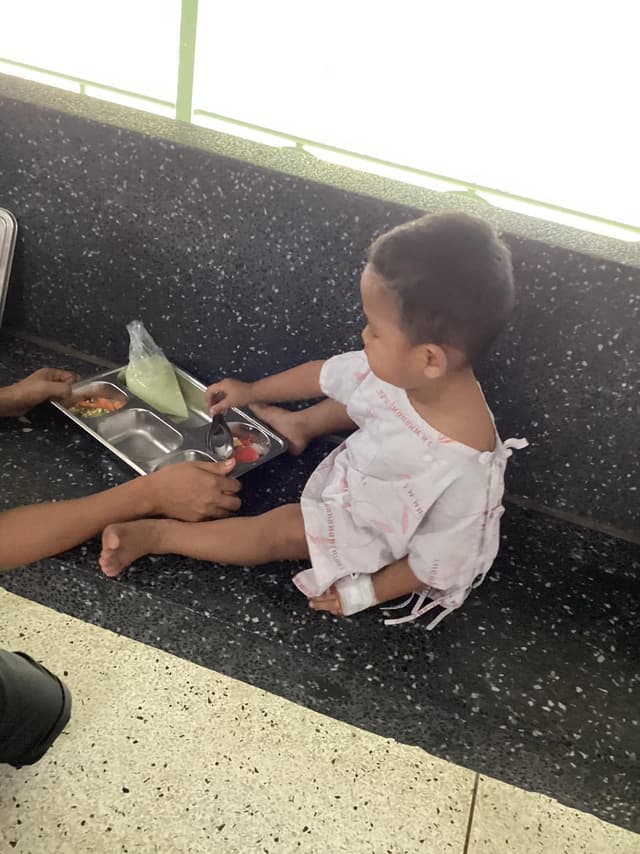 Baby Siete at the hospital